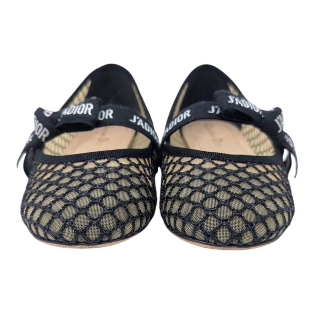 Christian Dior Miss J'Adior Ribbon Mesh Lace Ballet Flat Mary Jane 8.5 | 8 - Picture 6 of 13